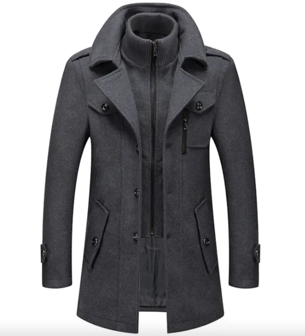 Chaqueta de lana de algodón resistente al frío para hombre