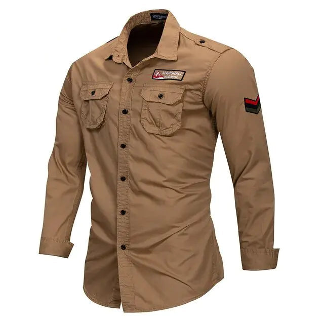 Military Shirt Men's Long Sleeve