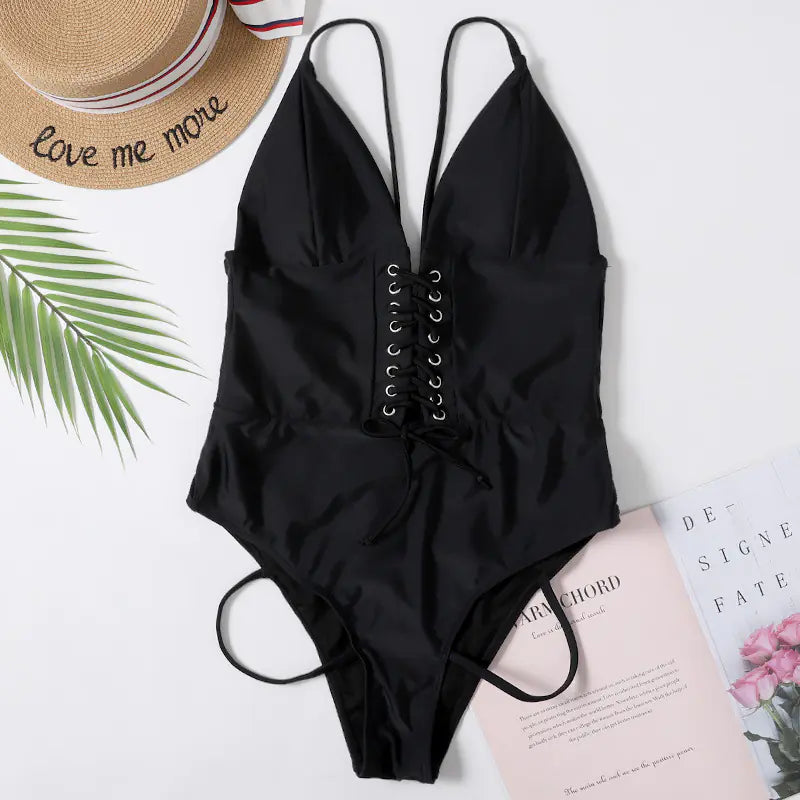 Sexy Women's One-Piece String Bikini Swimsuit
