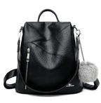 Women's Fashion Soft Leather Backpack - Large Capacity
