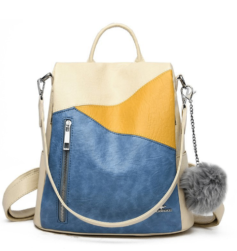 Women's Fashion Soft Leather Backpack - Large Capacity
