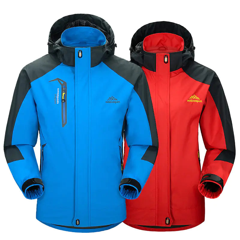 Plus Size Outdoor Men's and Women's Hooded Jackets