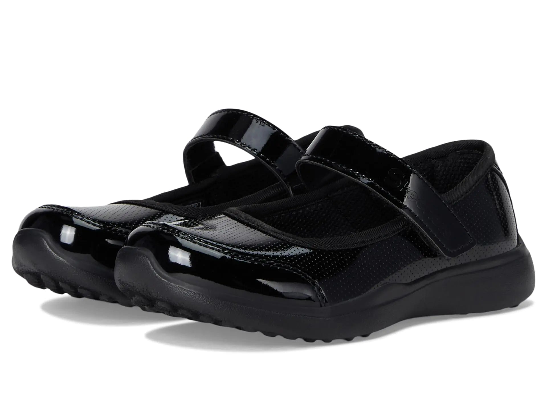SKECHERS Zapatillas Microstrides-Old Schooled para niñas, color negro/negro, talla 4, para niños grandes