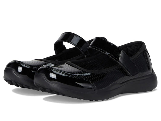 SKECHERS Zapatillas Microstrides-Old Schooled para niñas, color negro/negro, talla 4, para niños grandes