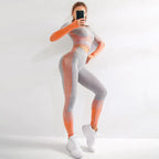 Yoga Set - Long Sleeve Seamless Breathable Activewear
