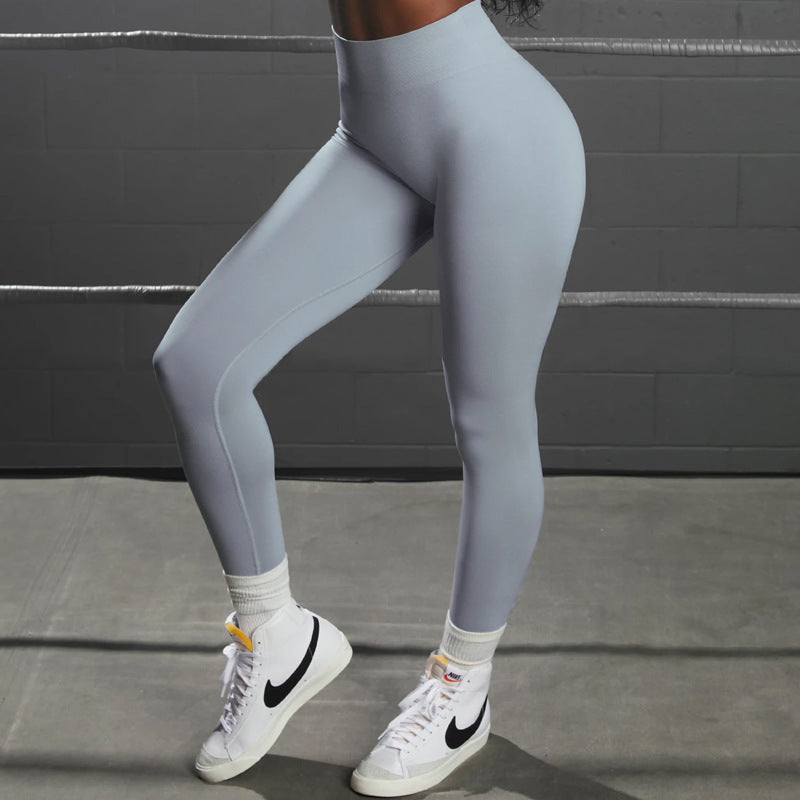 Seamless Knit Sports Bra and High-Waist Yoga Set