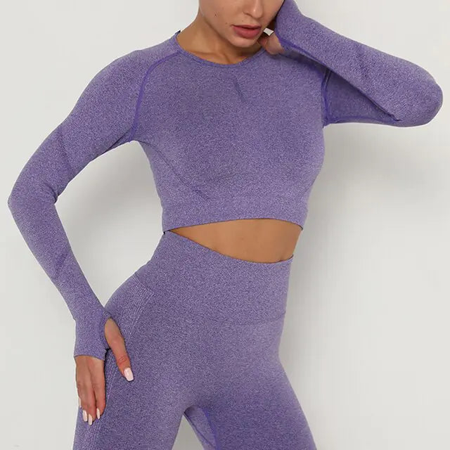 Seamless Long Sleeve Activewear Top for Women