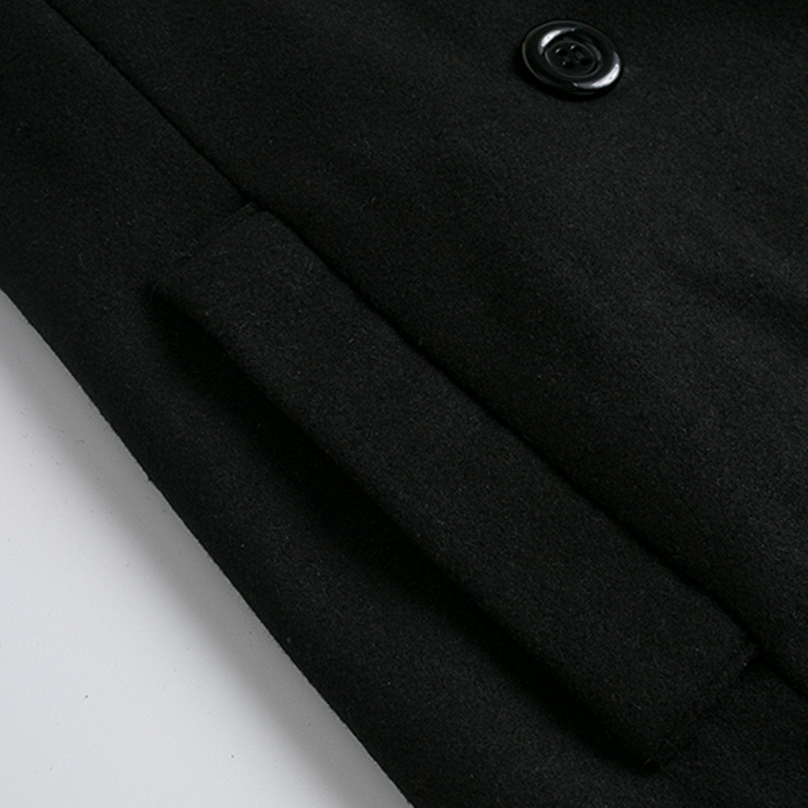Men's Padded Hooded Mid-Length Woolen Trench Coat