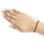 Tennisarmband aus 925er Sterlingsilber mit schwarzem Rhodium, 5,00 Karat, mit schwarzen Diamanten (Farbe: Schwarz, Reinheit: I2-I3), 21,6 cm