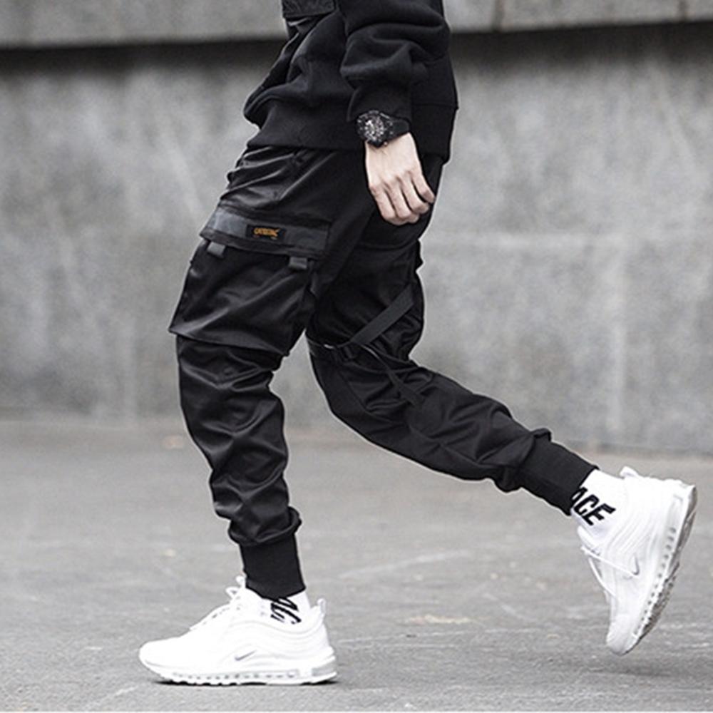 DARK  Men Joggers Pants Multi-pocket Elastic Waist Harem Pants Men Hip Hop Streetwear Sweatpants Pencil Pants Techwear