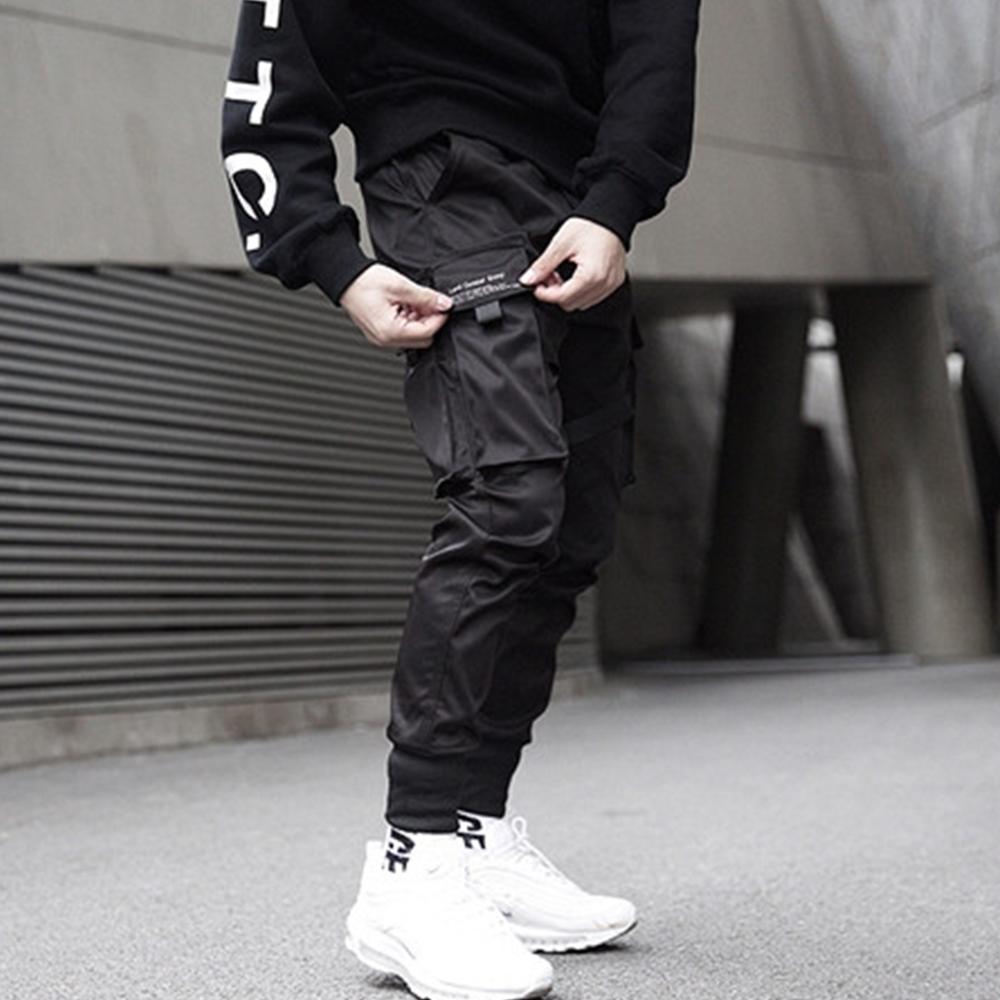 DARK  Men Joggers Pants Multi-pocket Elastic Waist Harem Pants Men Hip Hop Streetwear Sweatpants Pencil Pants Techwear