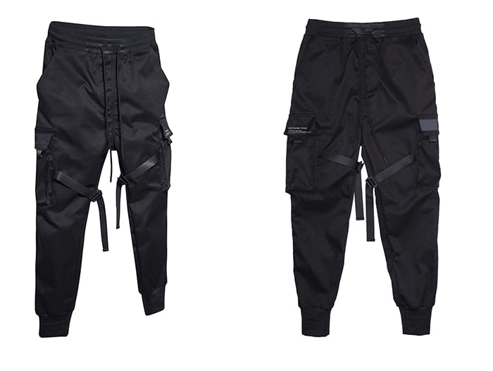 DARK  Men Joggers Pants Multi-pocket Elastic Waist Harem Pants Men Hip Hop Streetwear Sweatpants Pencil Pants Techwear