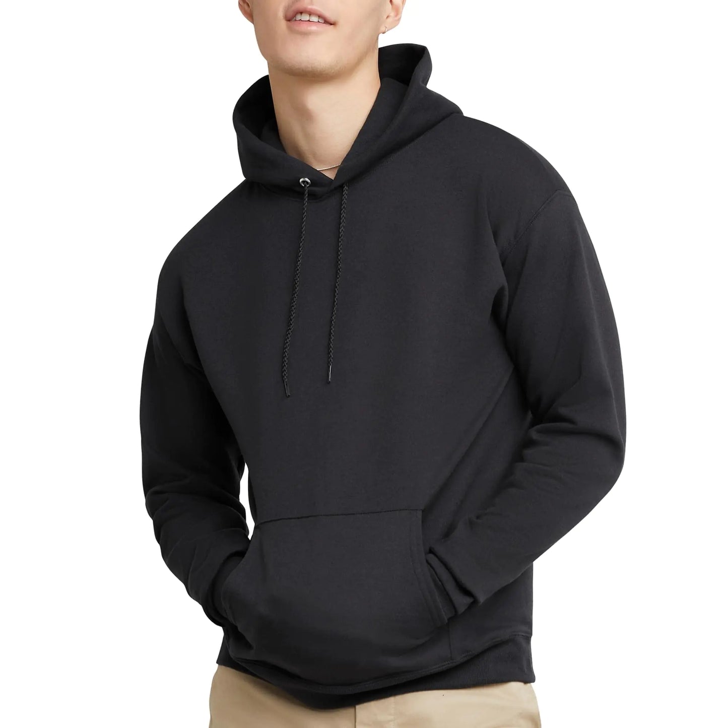 Hanes mens Pullover Ecosmart Hooded Sweatshirt Black Small US