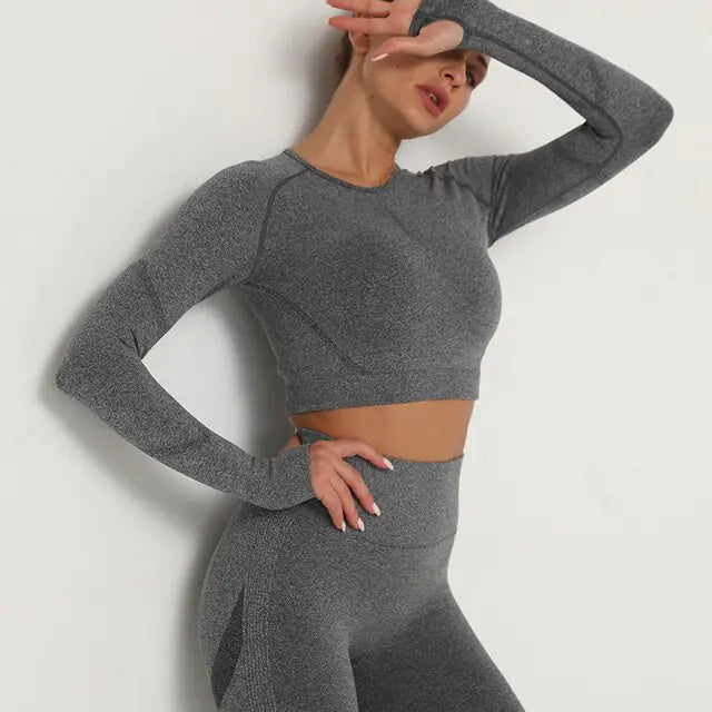 Seamless Long Sleeve Activewear Top for Women