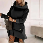 Spring Women's Hoodies Dress - Long Sleeeve