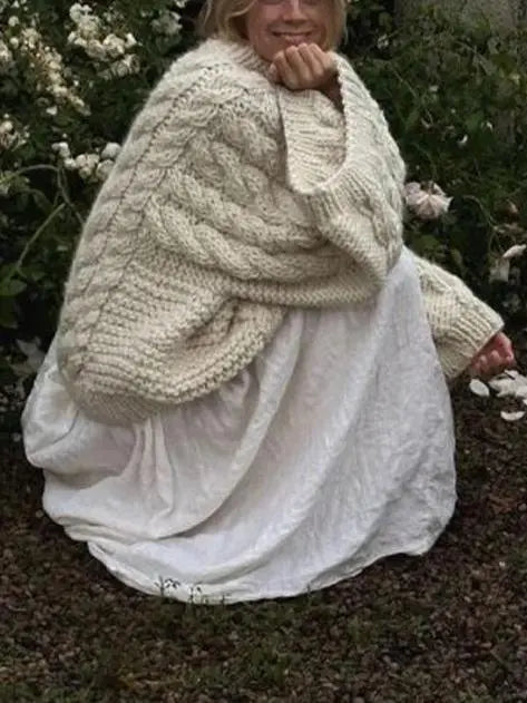 Round Neck Knit Pullover Sweater