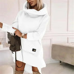 Spring Women's Hoodies Dress - Long Sleeeve