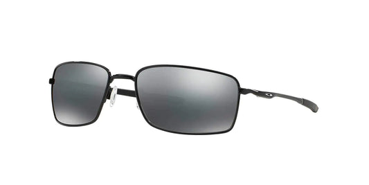 Oakley Mens OO4075 Square Wire Rectangular Sunglasses Polished Black/Black Iridium 60 mm