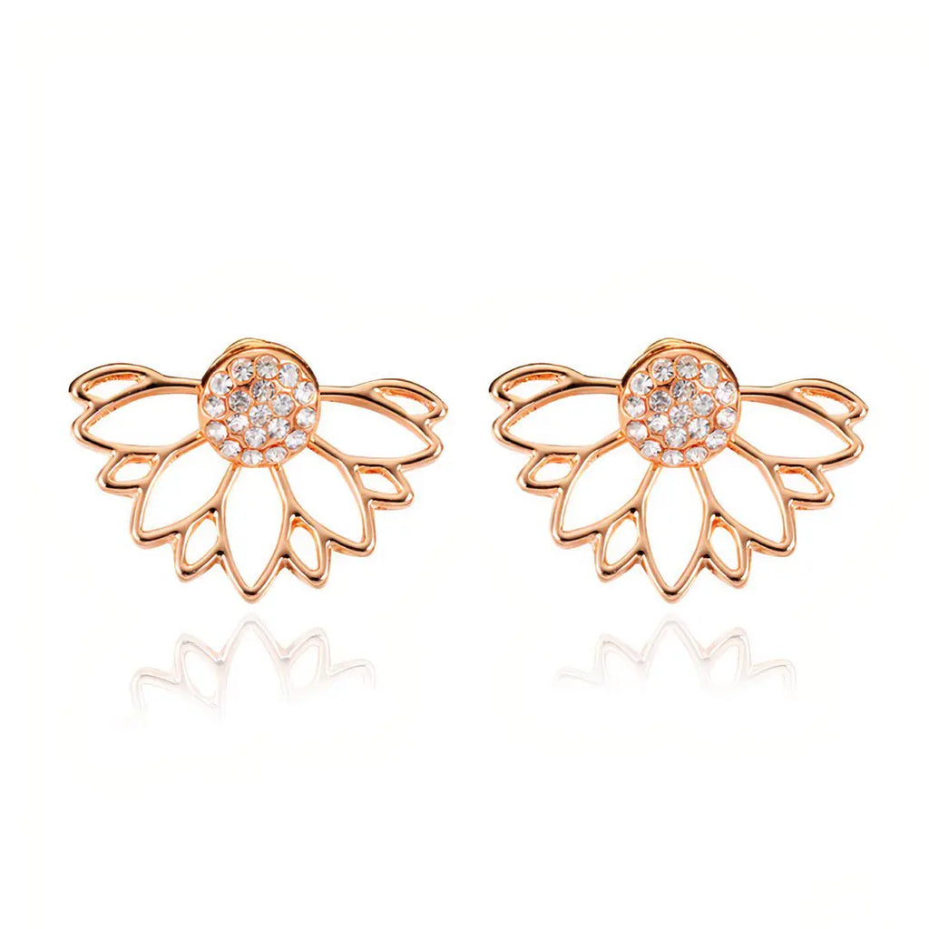 Crystal Earrings -Gold