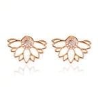 Crystal Earrings -Gold