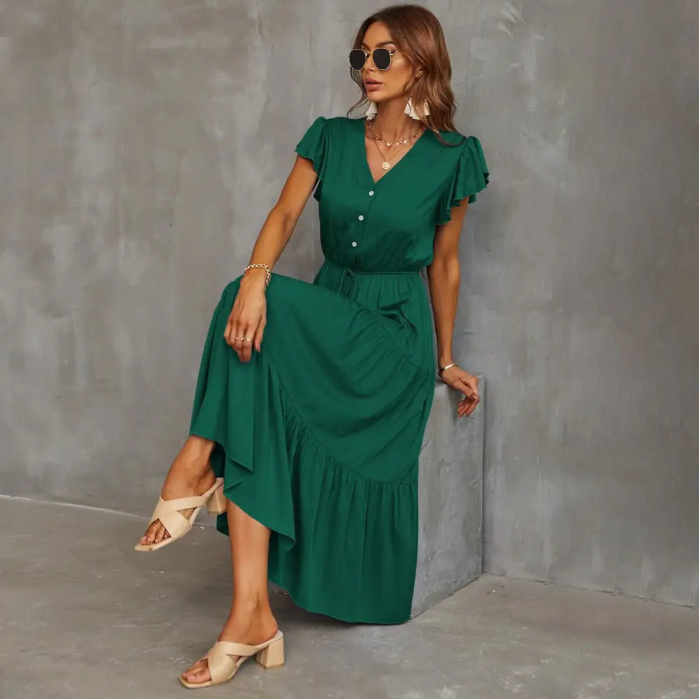 Eli Plain Midi Dress