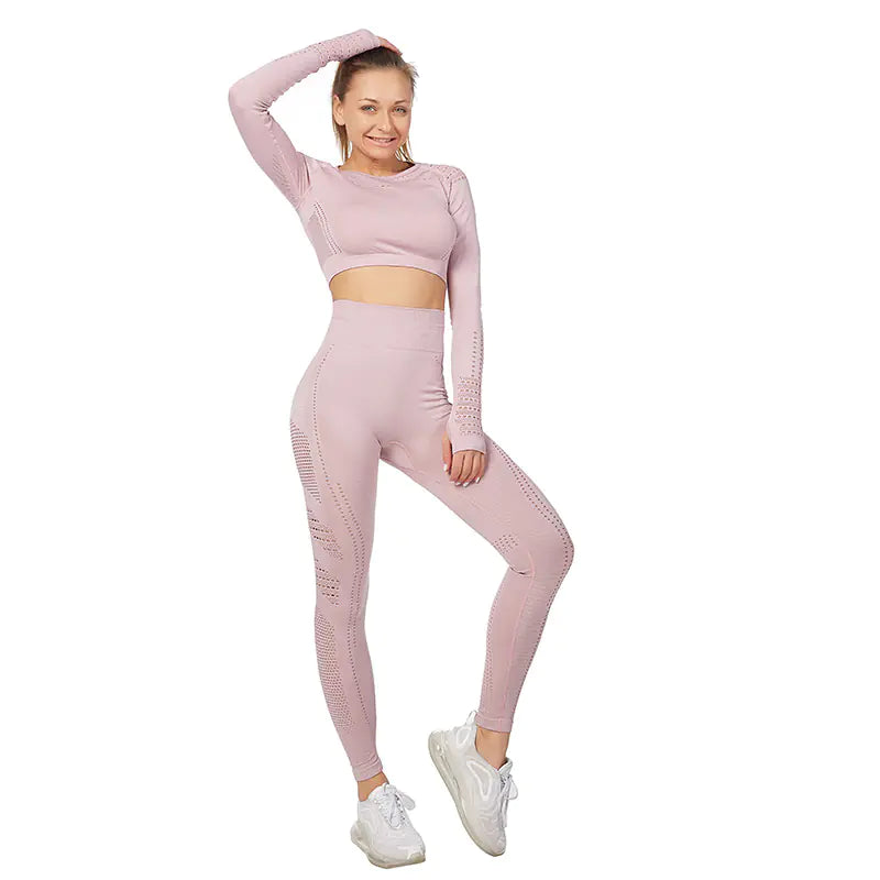 Women's Long Sleeve Yoga Set - Plus Size Activewear