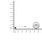 .925 Sterling Silber 1/3 Karat Lünettenfassung behandelter schwarzer Diamant Solitär 18" Halskette (Schwarze Farbe, I1-I2 Reinheit)