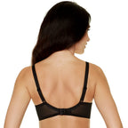 Sheer Full Figure Bra Gorteks Fiore Black