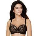 Sheer Full Figure Bra Gorteks Fiore Black