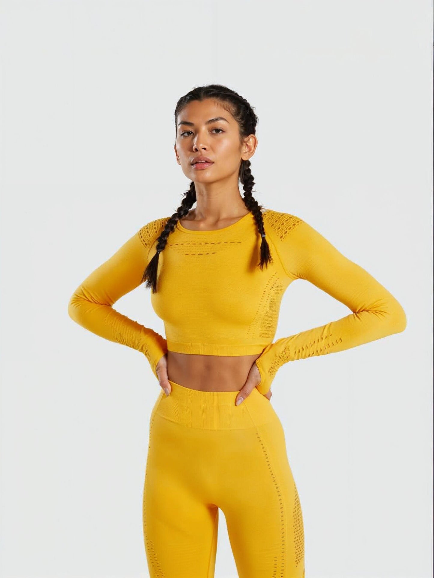 Seamless Women's Yoga Set - High Elasticity & Quick Dry