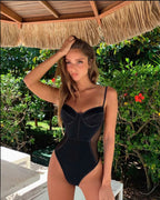 Luna One-Piece Swimsuit with Mesh Bikini