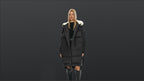 Orolay Damen Lange Daunenjacke Winter Pufferjacke Warmer Mantel mit Kunstpelzkragen Schwarz Klein