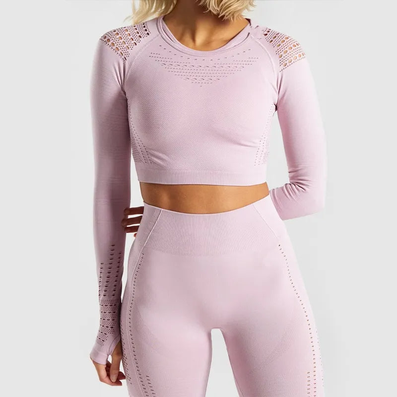 Seamless Women's Yoga Set - High Elasticity & Quick Dry