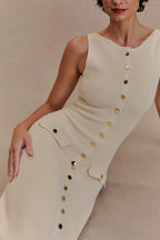 Elegant Knitted Sleeveless Long Dresses
