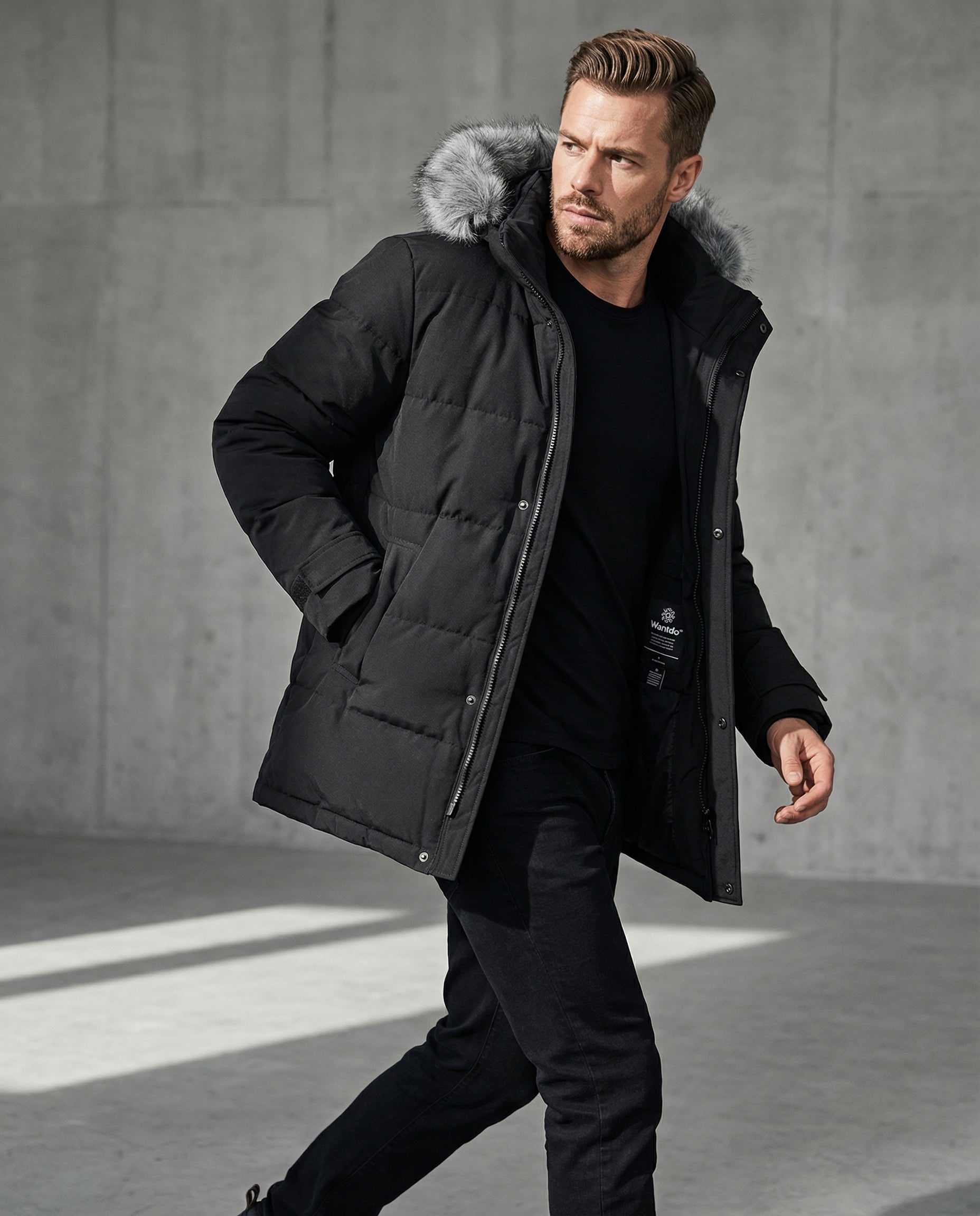 Waterproof Black Winter Jacket