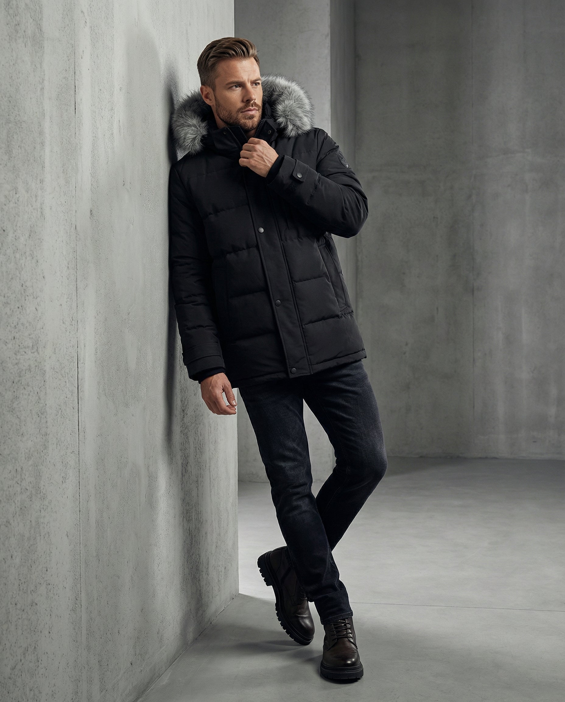 Waterproof Black Winter Jacket
