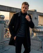 Men's Mid-Length Lapel Cashmere Wool Coat