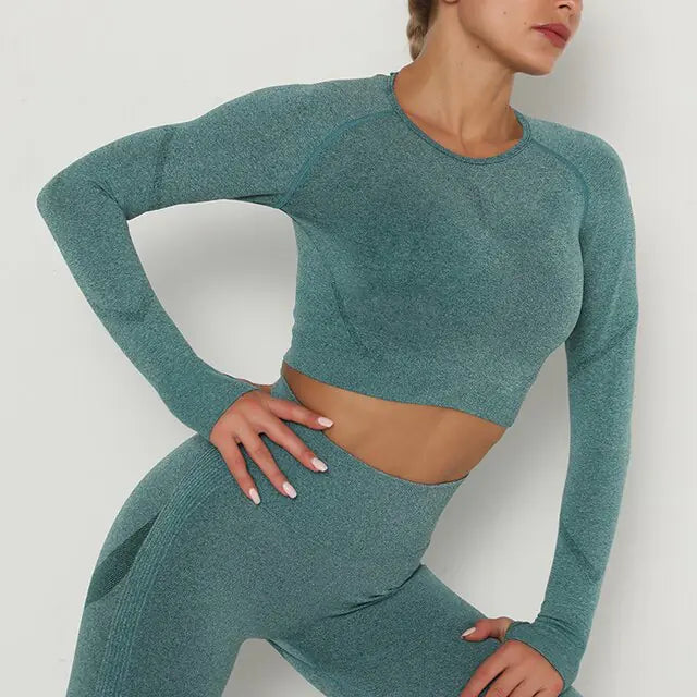 Seamless Long Sleeve Activewear Top for Women