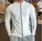 Men's Long Sleeve Running Jacket with Stand Collar