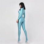 Glossy Elastic One-Piece  Jumpsuit