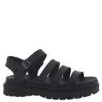 Skechers Womens Platform Fisherman Sandal Black/Black 5