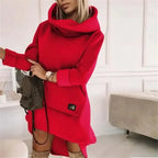Spring Women's Hoodies Dress - Long Sleeeve