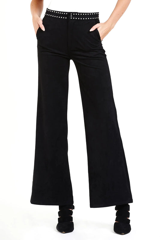 DEAR JOHN Fiona High Rise Wide Leg Womens Pants Size: 30 Black