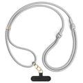 Lawonda Rope Phone Strap Universal Phone Lanyard Adjustable Crossbody Cell Phone Long Neck Strap with Phone Tether Patches Grey