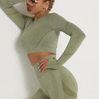 Seamless Long Sleeve Activewear Top for Women
