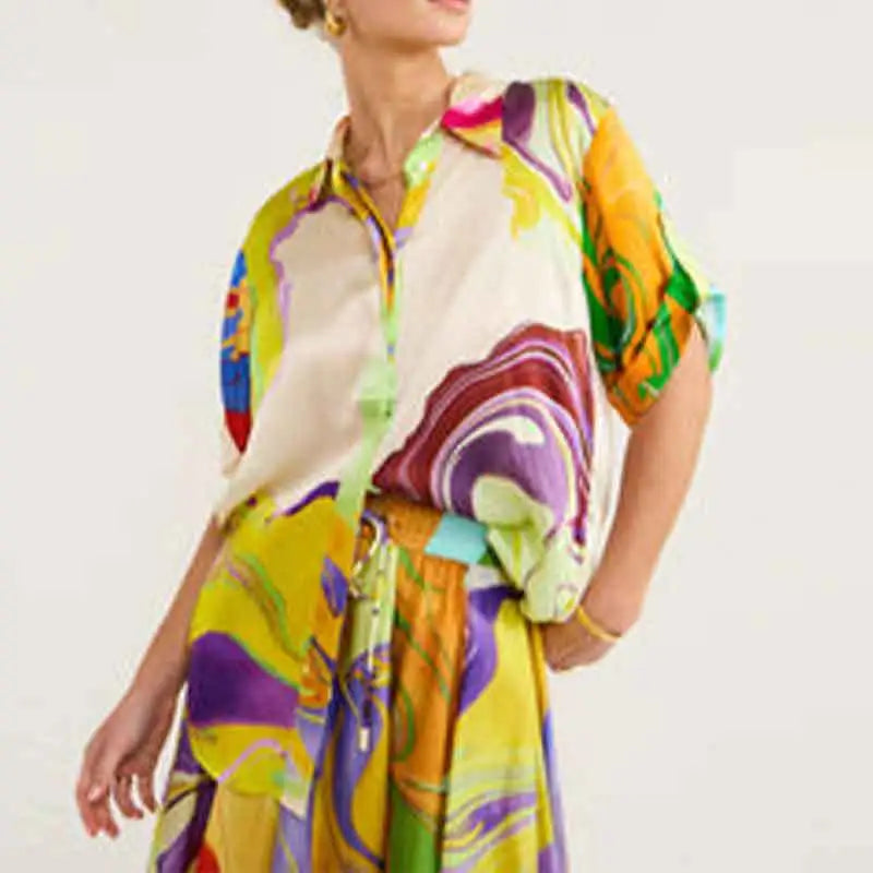 Loose Top Pleated Waist Tight Skirt