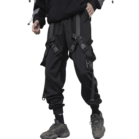 XYXIONGMAO Mens Streetwear Joggers Techwear Clothing Urban Hip Hop Trousers Black Streetwear Gothic