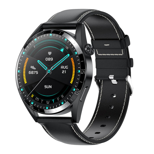 SmartWatch Pro – Stylish Waterproof Smartwatch with 1.32" IPS Display, Leather & Steel Bands, Cross-Platform Compatibility