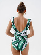 Women's Sexy Ruffled One-Piece Swimsuit