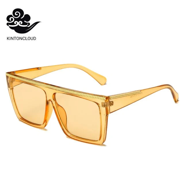 Woman Wide Groovy Plastic Sunglasses